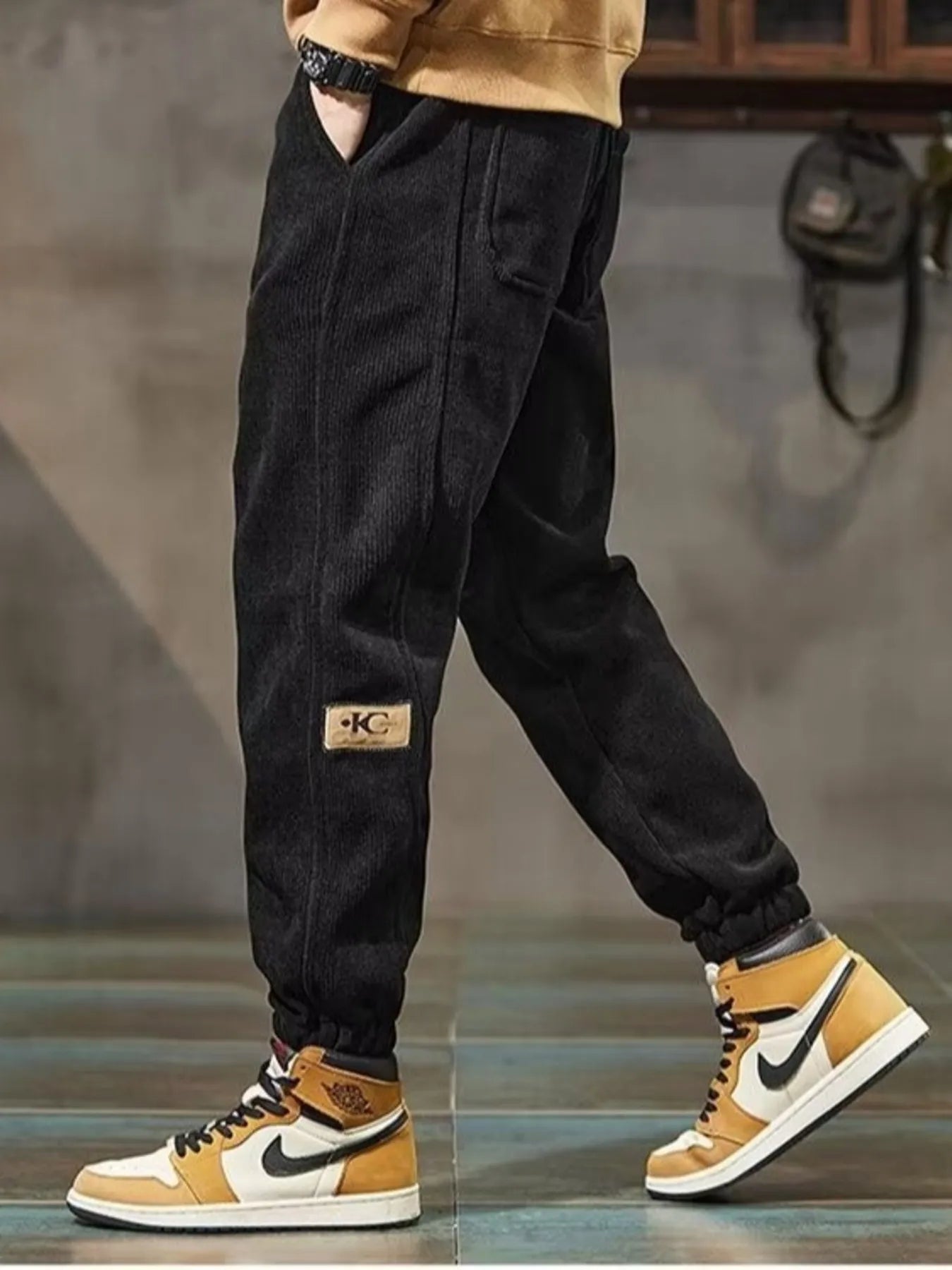 Men's Plus Size Casual Joggers with Pockets