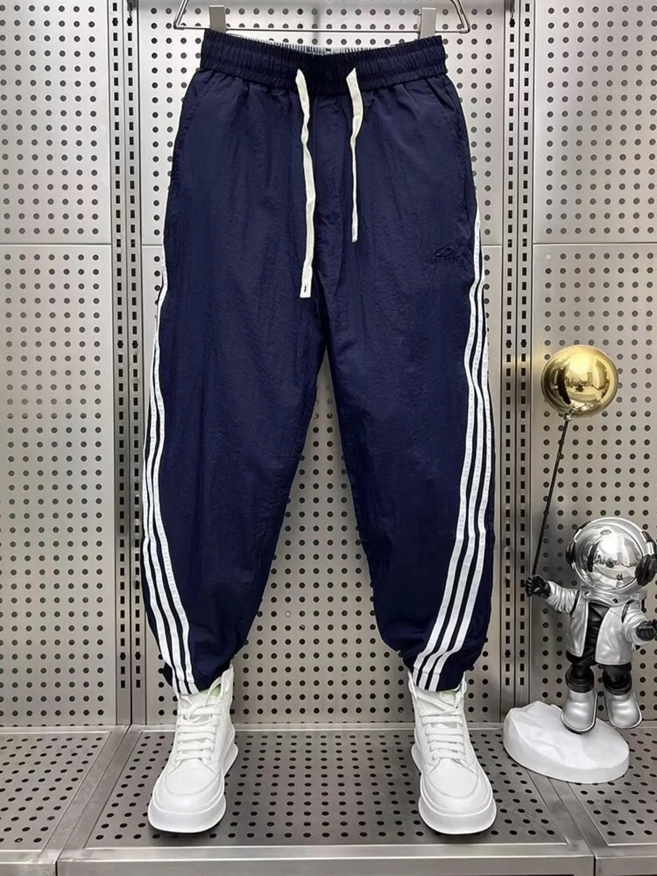 Men's Plus Size Casual Side Striped Drawstring Joggers