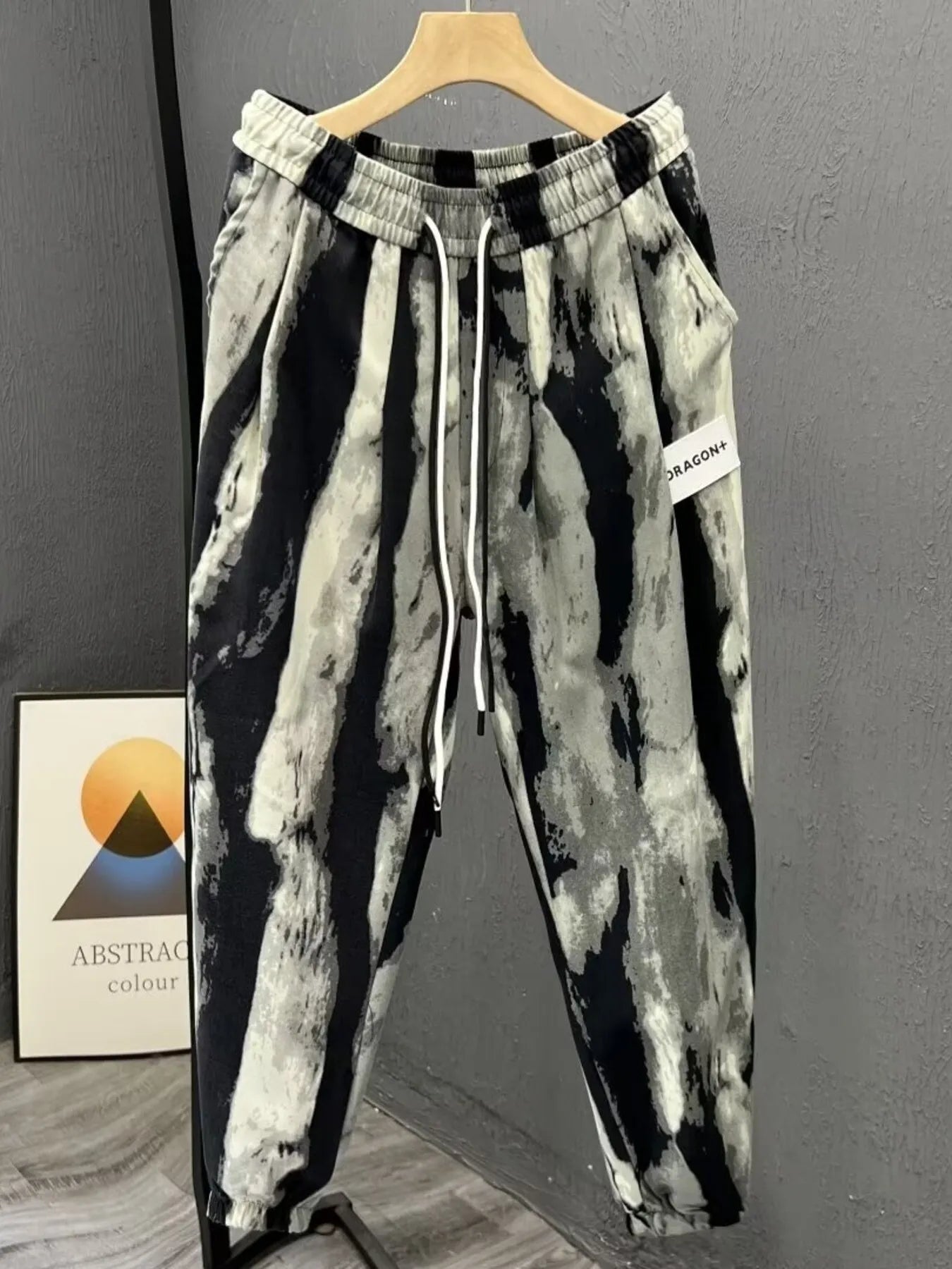 Men's Plus Size Drawstring Pocketed Joggers