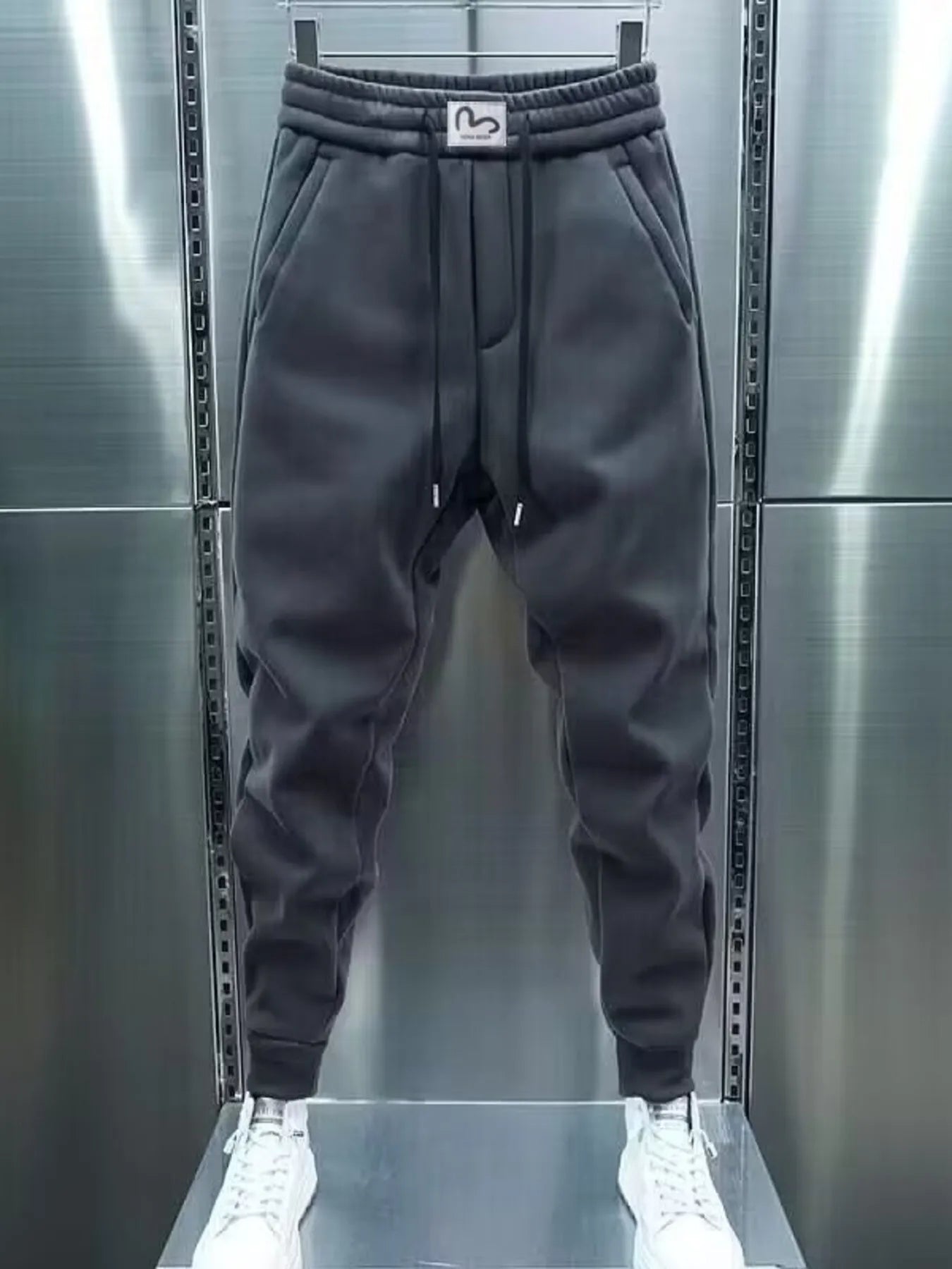 Men's Plus Size Drawstring Jogger Sweatpants with Pocketed