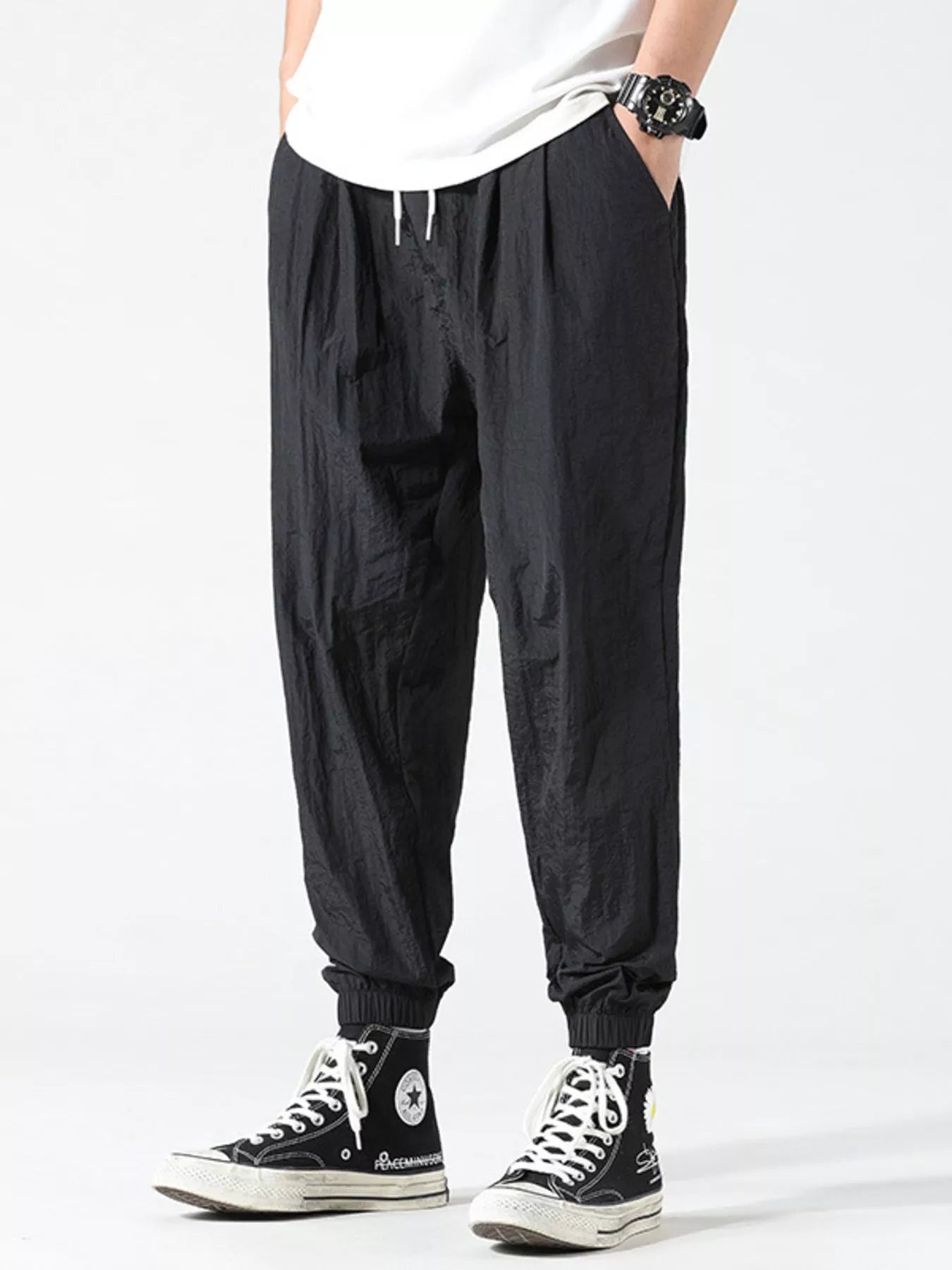 Men's Plus Size Drawstring Loose Fit Joggers