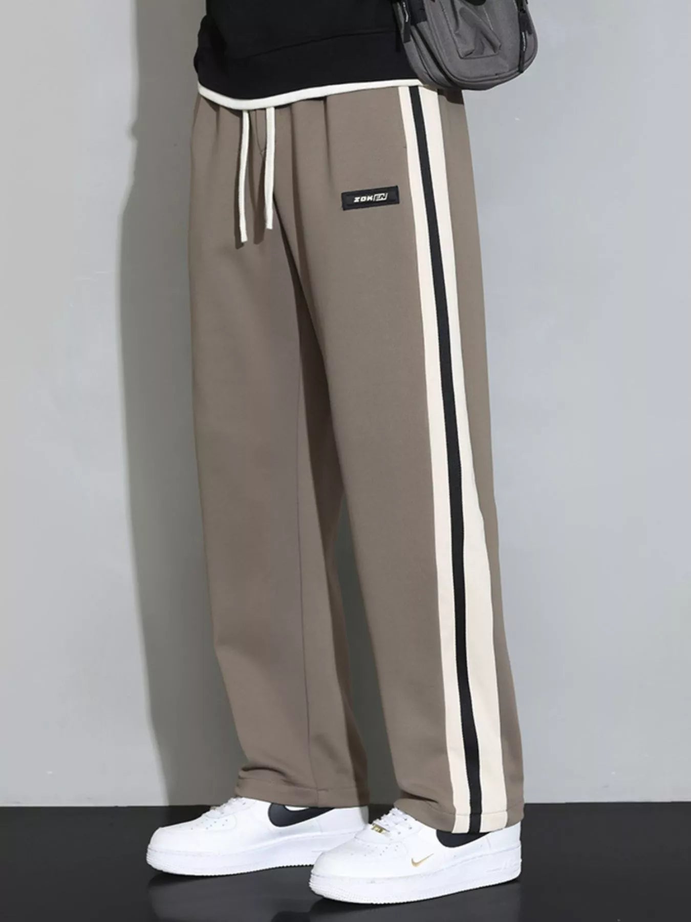 Men's Plus Size Side Striped Casual Loose Pants