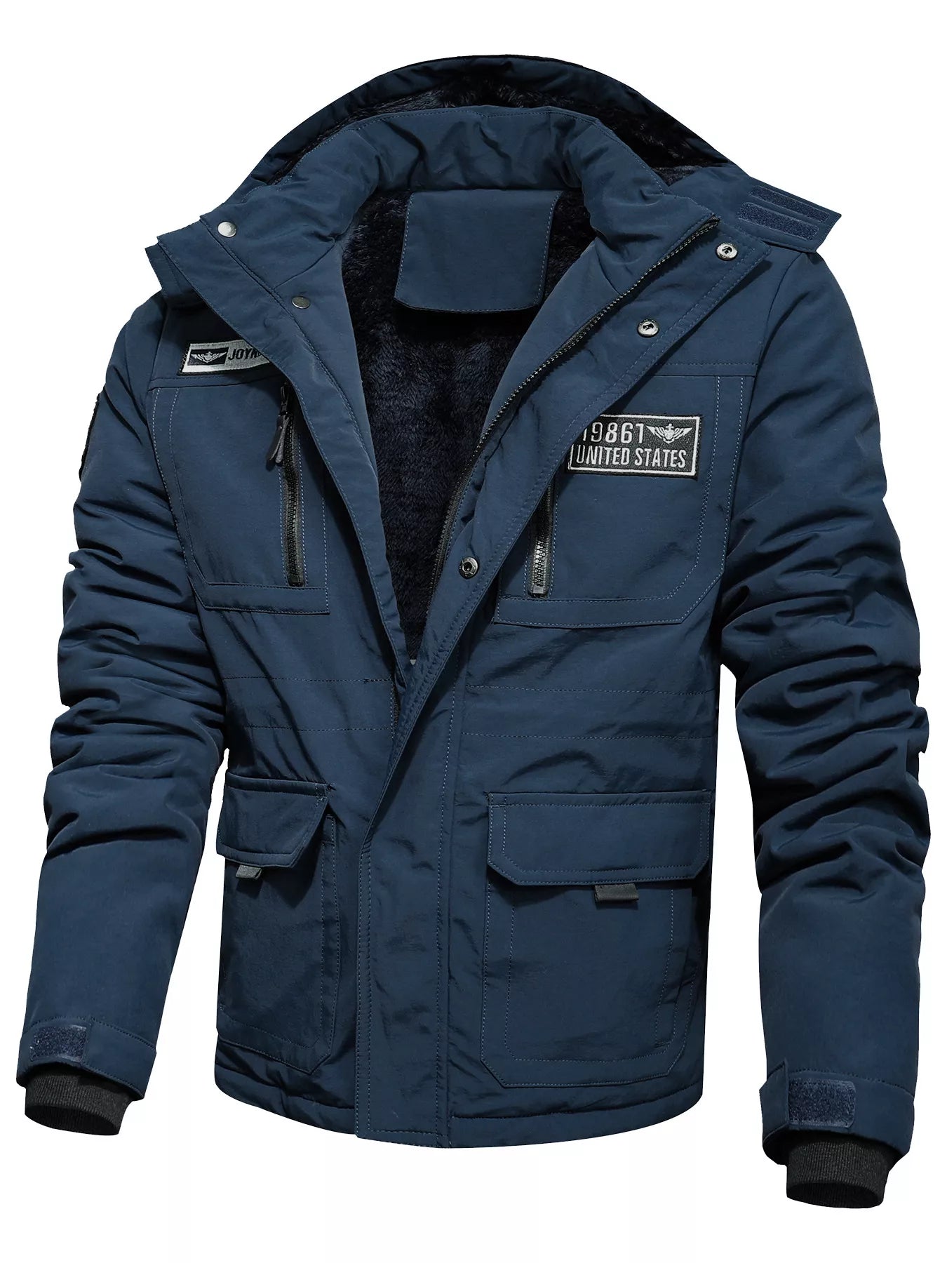 Men's Plus Size Winter Warm Hooded Padded Coat