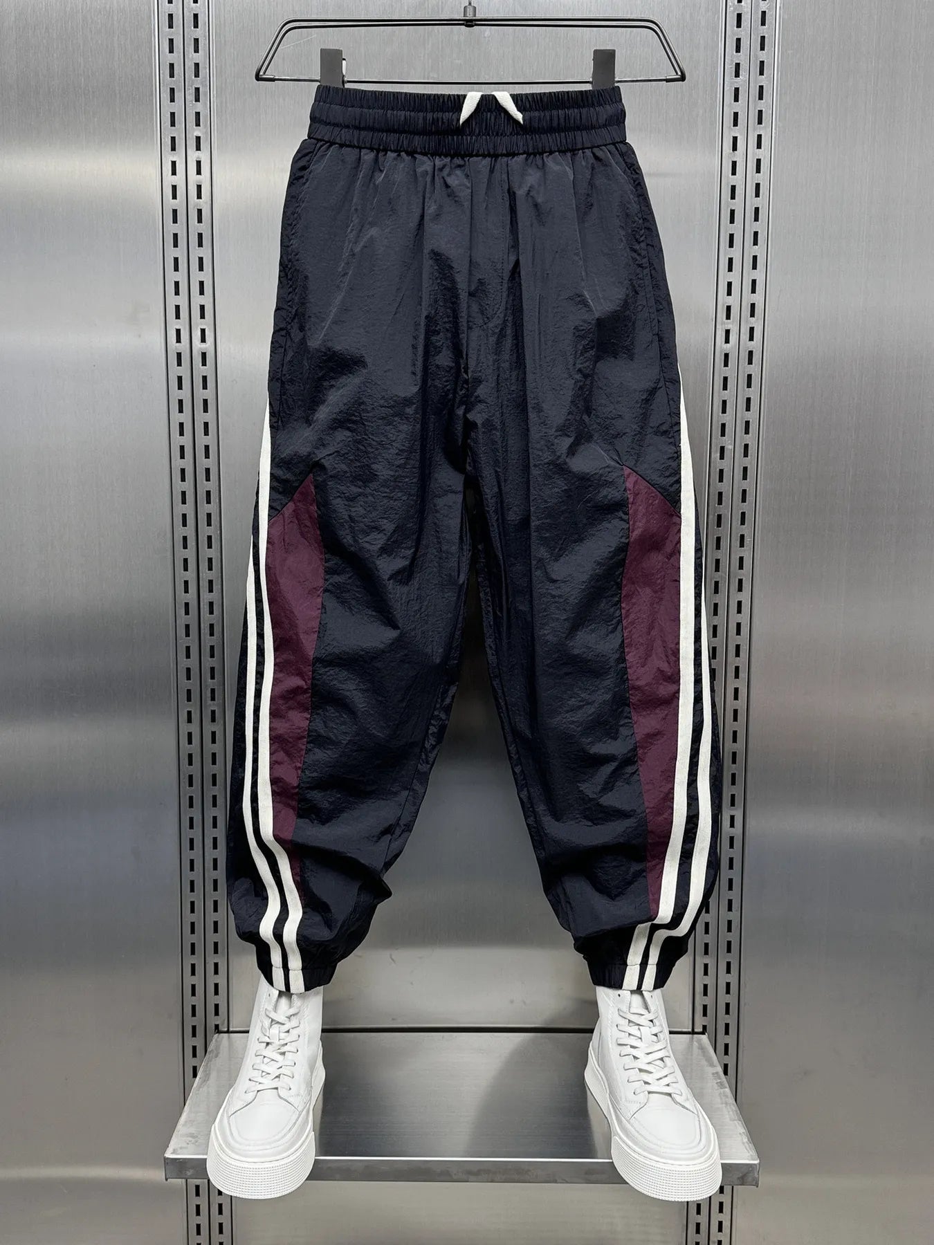 Men's Plus Size Side Striped Loose Fit Joggers
