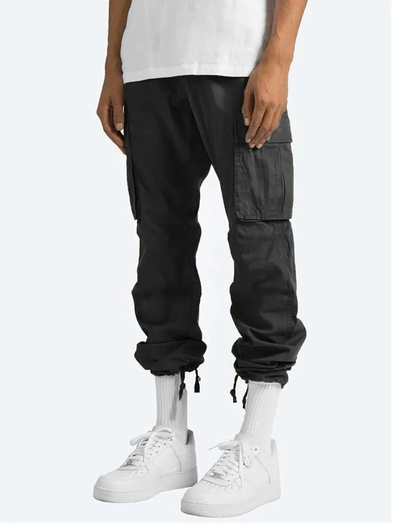 Men's Full Size Drawstring Cargo Pants Plus Size