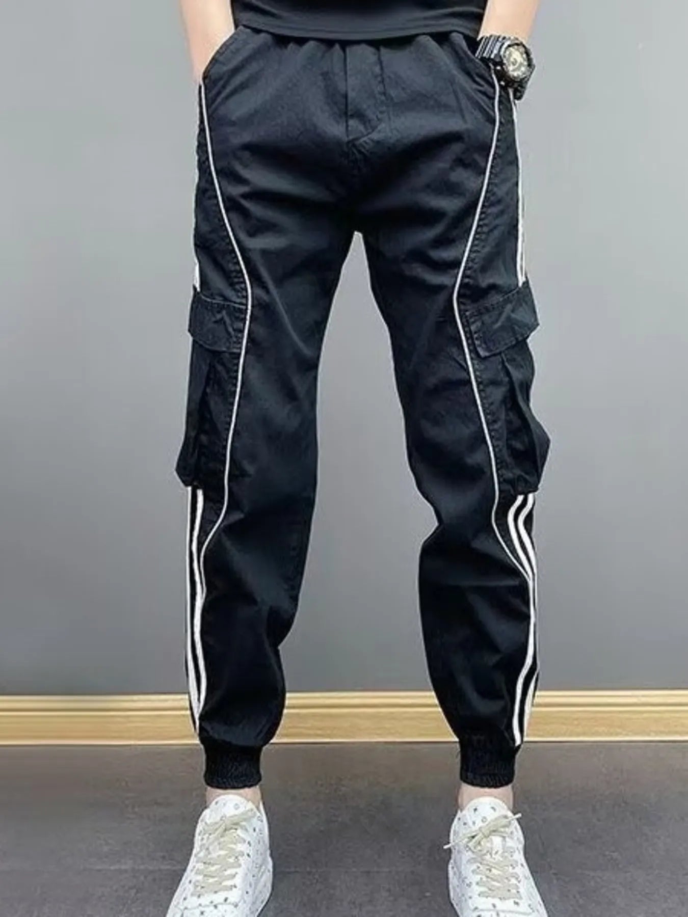 Men's Plus Size Side Striped Joggers