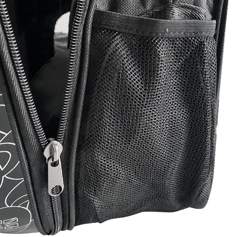 Plecak do noszenia zwierząt, czarny z misiem-2