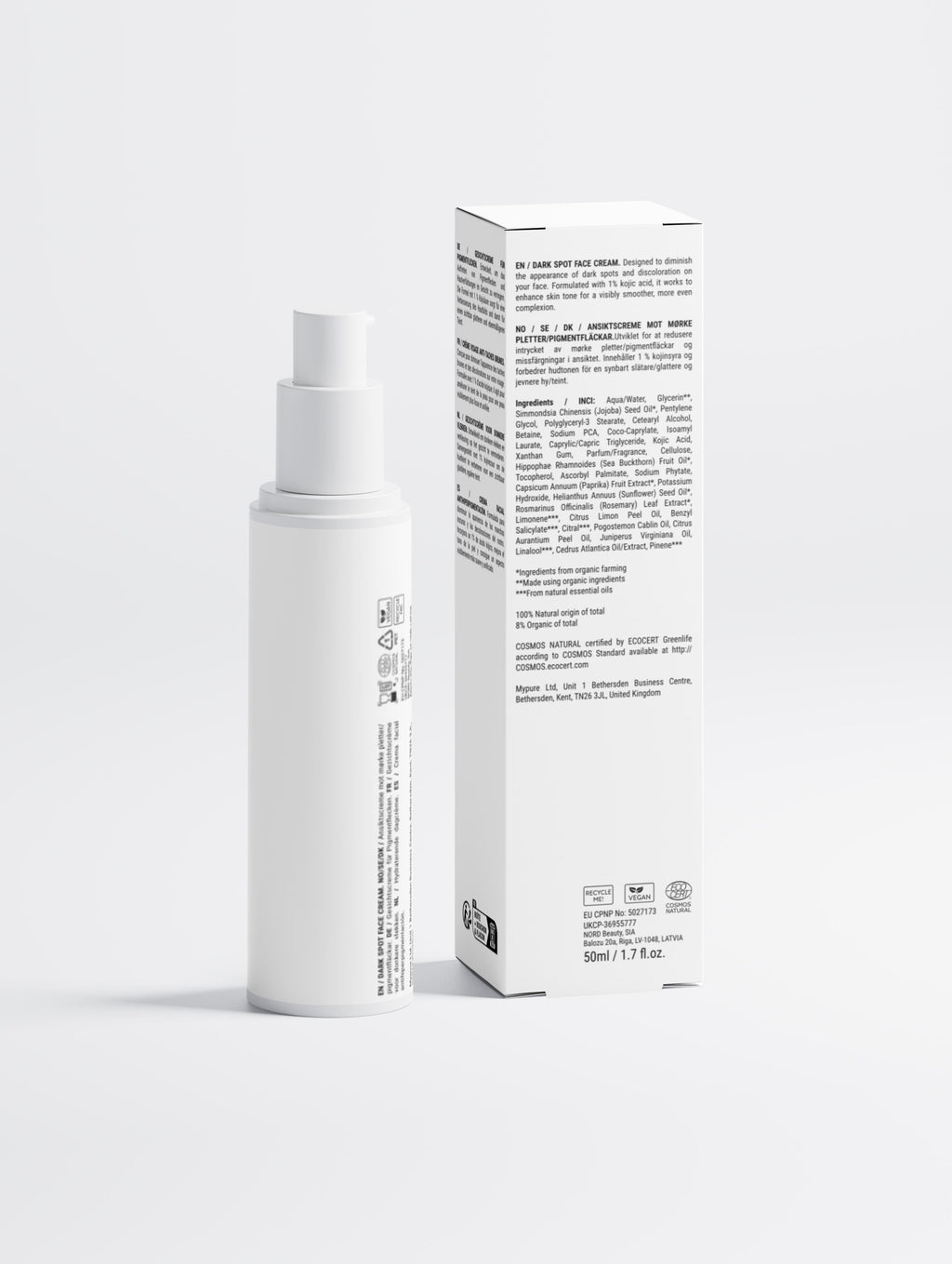 Pleťový krém na tmavé škvrny s kyselinou kojovou