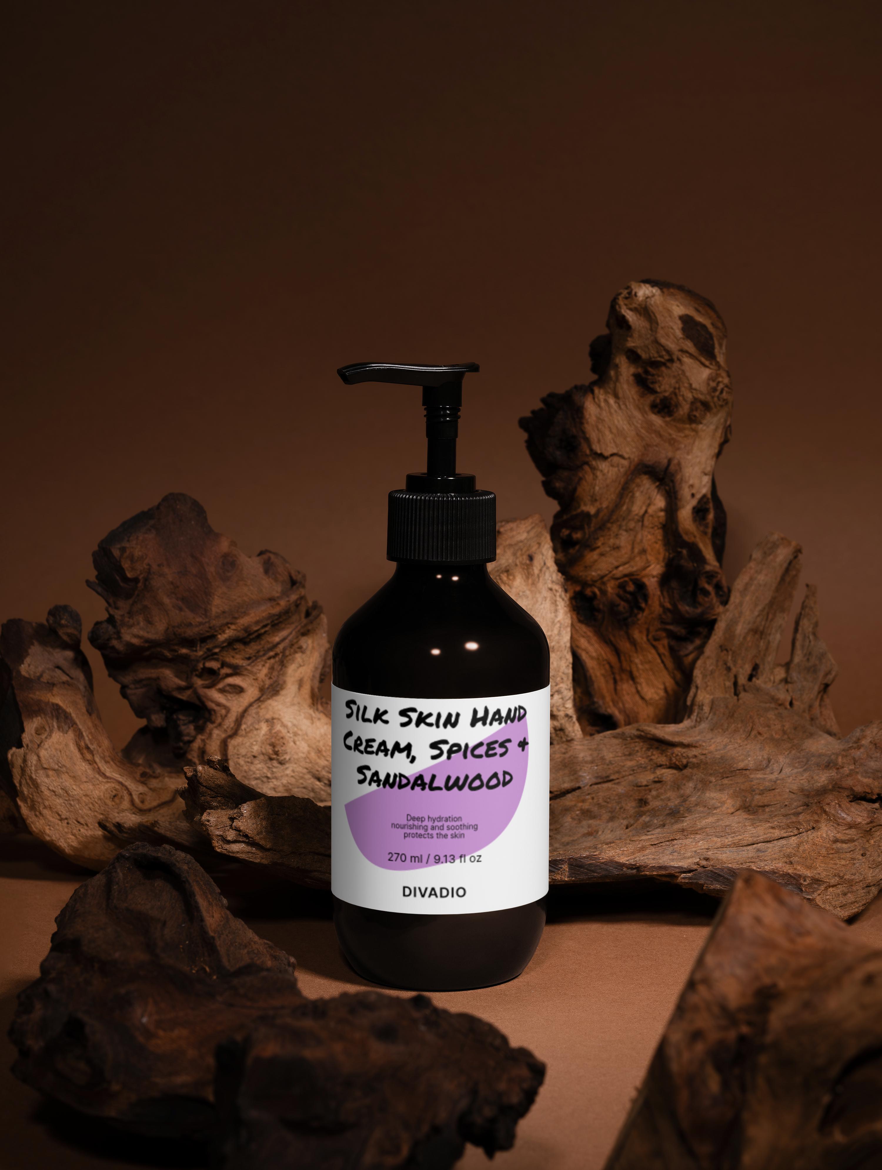 Krém na ruky Silk Skin, korenie a sandálové drevo